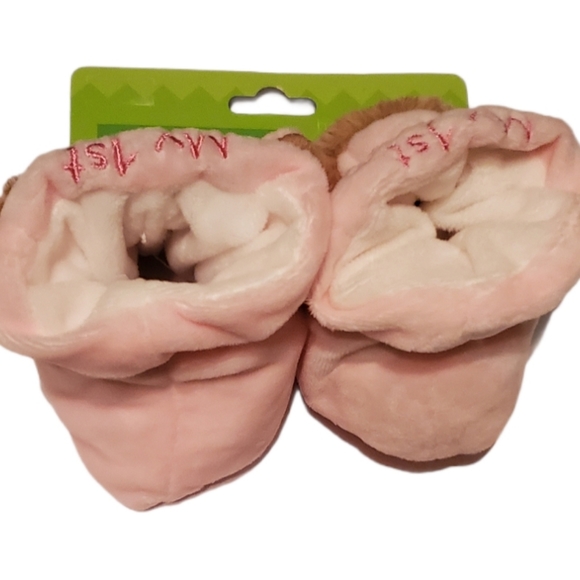 Happy Go Fluffy My 1st Easter Baby Booties Pink - Picture 2 of 3